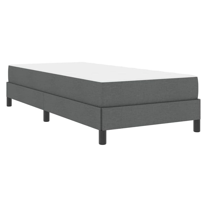 Casa si Gradina - Mobilier - Paturi si accesorii - Paturi - Pat cu arcuri Altele Gri inchis 90 x 190 cm tesatura - Infinity.ro