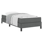 Casa si Gradina - Mobilier - Paturi si accesorii - Paturi - Pat cu arcuri Altele Gri inchis 90 x 190 cm tesatura - Infinity.ro