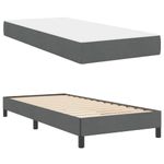 Casa si Gradina - Mobilier - Paturi si accesorii - Paturi - Pat cu arcuri Altele Gri inchis 90 x 190 cm tesatura - Infinity.ro