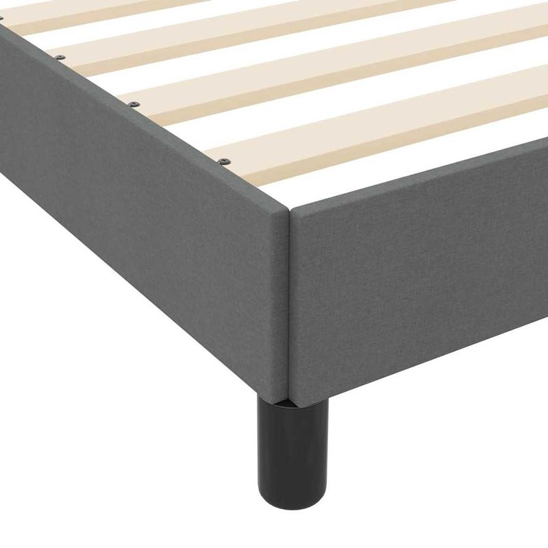 Casa si Gradina - Mobilier - Paturi si accesorii - Paturi - Pat cu arcuri Altele Gri inchis 90 x 190 cm tesatura - Infinity.ro
