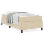 Casa si Gradina - Mobilier - Paturi si accesorii - Paturi - Pat cu arcuri Crema, Negru 90 x 200 cm - Infinity.ro