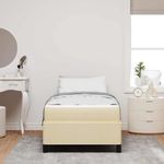 Casa si Gradina - Mobilier - Paturi si accesorii - Paturi - Pat cu arcuri Crema, Negru 90 x 200 cm - Infinity.ro