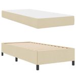 Casa si Gradina - Mobilier - Paturi si accesorii - Paturi - Pat cu arcuri Crema, Negru 90 x 200 cm - Infinity.ro
