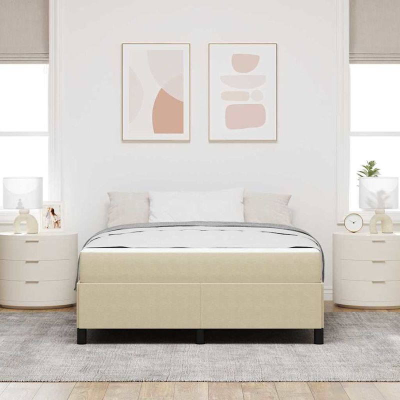 Casa si Gradina - Mobilier - Paturi si accesorii - Paturi - Cadru de pat gri verde deschis 140 x 190 cm Tesatura de catifea - Infinity.ro