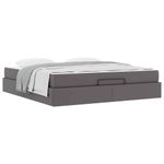 Casa si Gradina - Mobilier - Paturi si accesorii - Paturi - Cadru de pat cu saltea Gri 180 x 200 cm Piele artificiala - Infinity.ro