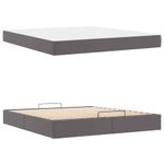 Casa si Gradina - Mobilier - Paturi si accesorii - Paturi - Cadru de pat cu saltea Gri 180 x 200 cm Piele artificiala - Infinity.ro