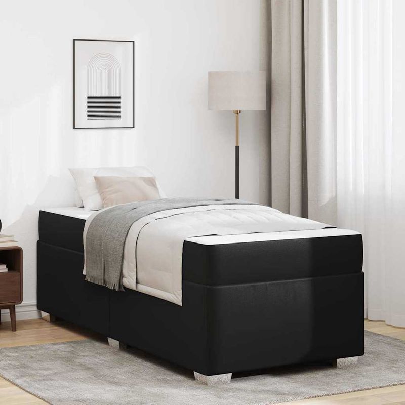 Casa si Gradina - Mobilier - Paturi si accesorii - Paturi - Cadru de pat Altele Negru 90 x 190 cm Piele artificiala - Infinity.ro