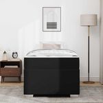 Casa si Gradina - Mobilier - Paturi si accesorii - Paturi - Cadru de pat Altele Negru 90 x 190 cm Piele artificiala - Infinity.ro