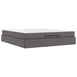 Casa si Gradina - Mobilier - Paturi si accesorii - Paturi - Cadru de pat cu saltea Gri 180 x 200 cm Piele artificiala - Infinity.ro