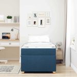Casa si Gradina - Mobilier - Paturi si accesorii - Paturi - Cadru de pat Altele albastru 90 x 190 cm tesatura - Infinity.ro