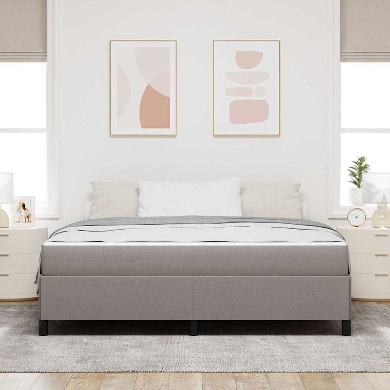 Casa si Gradina - Mobilier - Paturi si accesorii - Paturi - Pat cu arcuri Taupe, Negru 180 x 200 cm - Infinity.ro