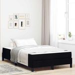 Casa si Gradina - Mobilier - Paturi si accesorii - Paturi - Pat cu arcuri Altele Negru 120 x 190 cm tesatura - Infinity.ro