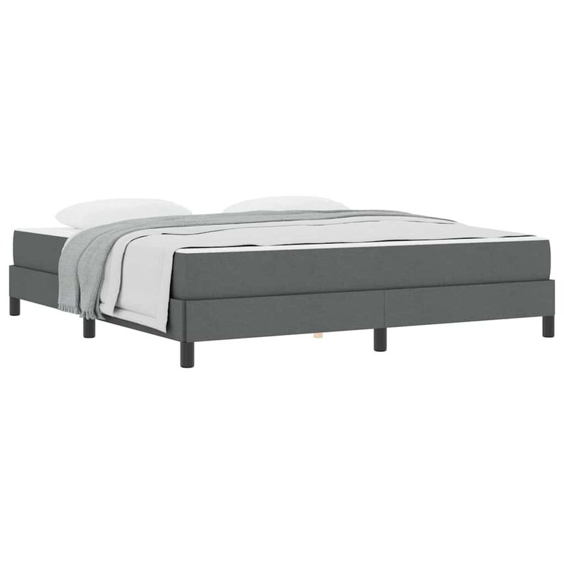 Casa si Gradina - Mobilier - Paturi si accesorii - Paturi - Pat cu arcuri Altele Gri inchis 180 x 200 cm tesatura - Infinity.ro