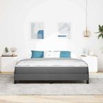 Casa si Gradina - Mobilier - Paturi si accesorii - Paturi - Pat cu arcuri Altele Gri inchis 180 x 200 cm tesatura - Infinity.ro