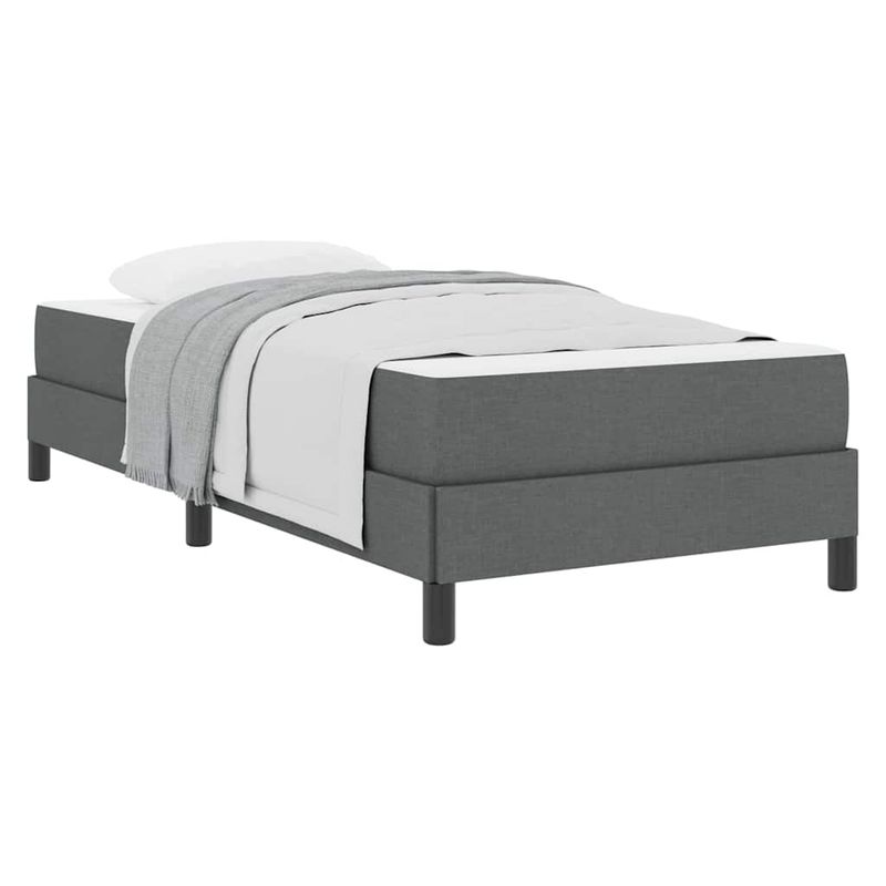 Casa si Gradina - Mobilier - Paturi si accesorii - Paturi - Pat cu arcuri Altele Gri inchis 90 x 200 cm tesatura - Infinity.ro