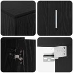 Casa si Gradina - Mobilier - Seturi de mobilier - Seturi living - Set de 4 piese pentru cabinet TV cu raft Pe perete 4 pcs Stejar negru - Infinity.ro