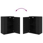 Casa si Gradina - Mobilier - Seturi de mobilier - Seturi living - Set de 4 piese pentru cabinet TV cu raft Pe perete 4 pcs Stejar negru - Infinity.ro