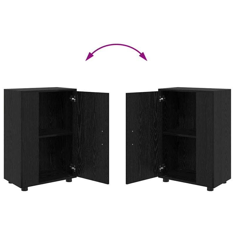 Casa si Gradina - Mobilier - Seturi de mobilier - Seturi living - Set de 4 piese pentru cabinet TV cu raft Pe perete 4 pcs Stejar negru - Infinity.ro