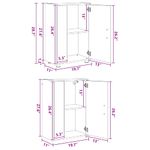 Casa si Gradina - Mobilier - Seturi de mobilier - Seturi living - Set de 4 piese pentru cabinet TV cu raft Pe perete 4 pcs Stejar negru - Infinity.ro