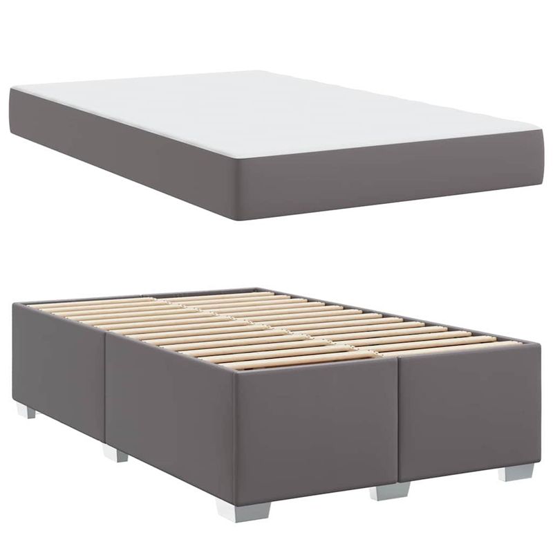 Casa si Gradina - Mobilier - Paturi si accesorii - Paturi - Cadru de pat Altele Gri 120 x 200 cm Piele artificiala - Infinity.ro