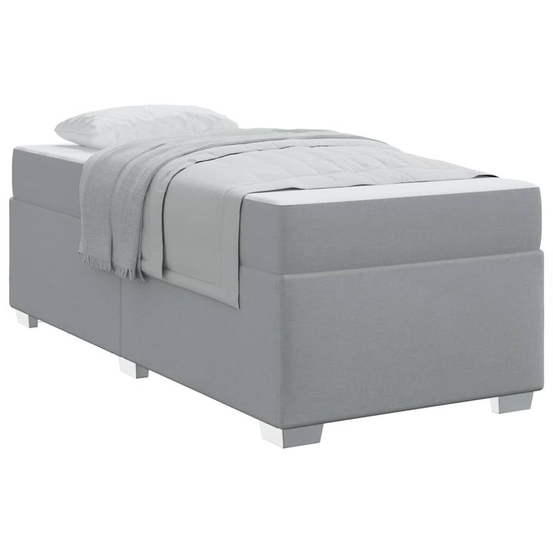 Casa si Gradina - Mobilier - Paturi si accesorii - Paturi - Cadru de pat Altele Gri deschis 100 x 200 cm tesatura - Infinity.ro