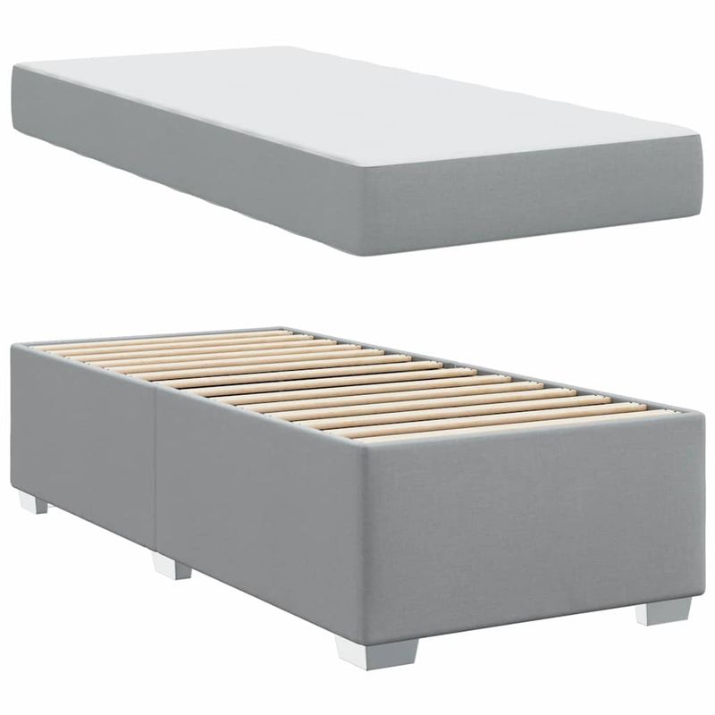 Casa si Gradina - Mobilier - Paturi si accesorii - Paturi - Cadru de pat Altele Gri deschis 100 x 200 cm tesatura - Infinity.ro