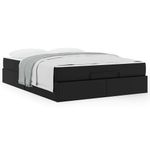 Casa si Gradina - Mobilier - Paturi si accesorii - Paturi - Cadru de pat cu saltea Negru 140 x 190 cm Piele artificiala - Infinity.ro