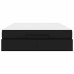 Casa si Gradina - Mobilier - Paturi si accesorii - Paturi - Cadru de pat cu saltea Negru 140 x 190 cm Piele artificiala - Infinity.ro