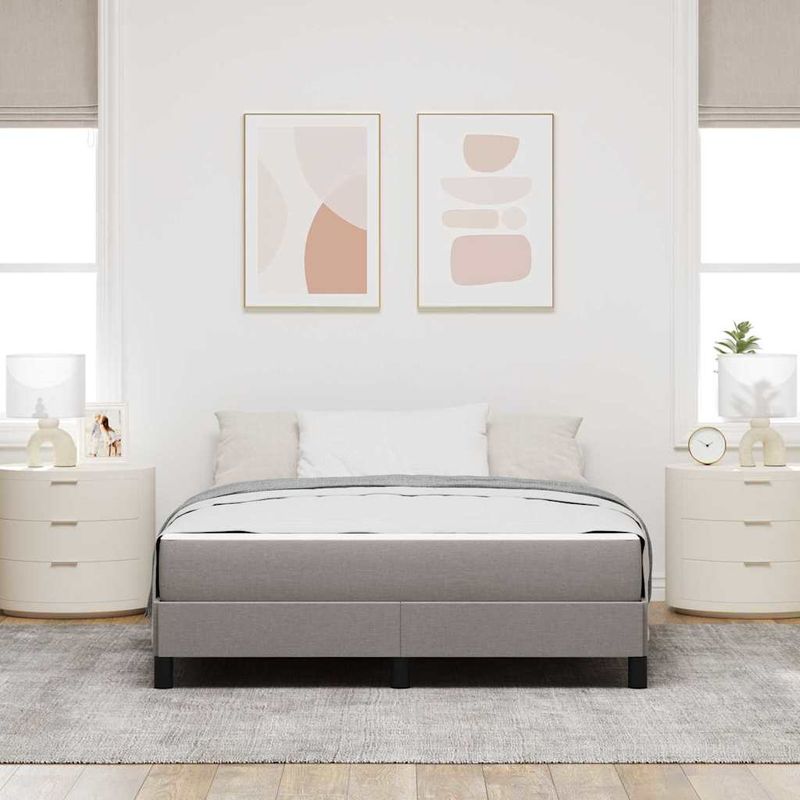 Casa si Gradina - Mobilier - Paturi si accesorii - Paturi - Pat cu arcuri Altele Gri taupe 160 x 200 cm tesatura - Infinity.ro