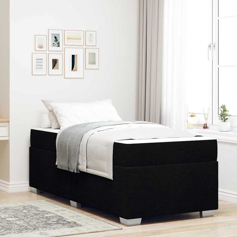 Casa si Gradina - Mobilier - Paturi si accesorii - Paturi - Cadru de pat Altele Negru 80 x 200 cm tesatura - Infinity.ro