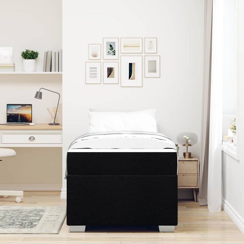 Casa si Gradina - Mobilier - Paturi si accesorii - Paturi - Cadru de pat Altele Negru 80 x 200 cm tesatura - Infinity.ro