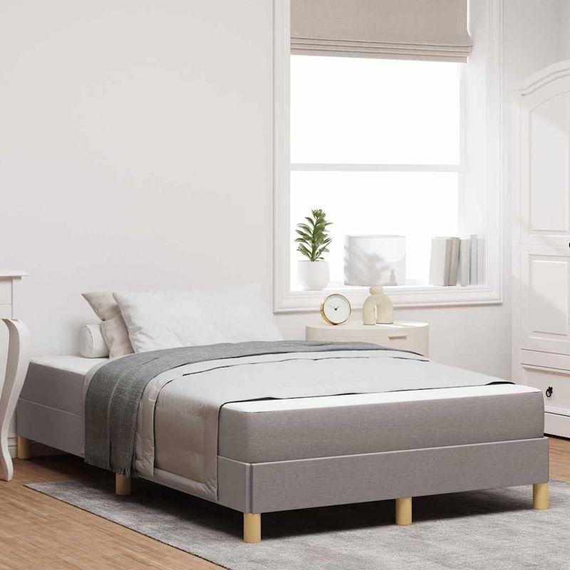 Casa si Gradina - Mobilier - Paturi si accesorii - Paturi - Pat cu arcuri Taupe, Maro 120 x 190 cm - Infinity.ro