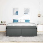 Casa si Gradina - Mobilier - Paturi si accesorii - Paturi - Cadru de pat Altele Gri inchis 180 x 200 cm tesatura - Infinity.ro