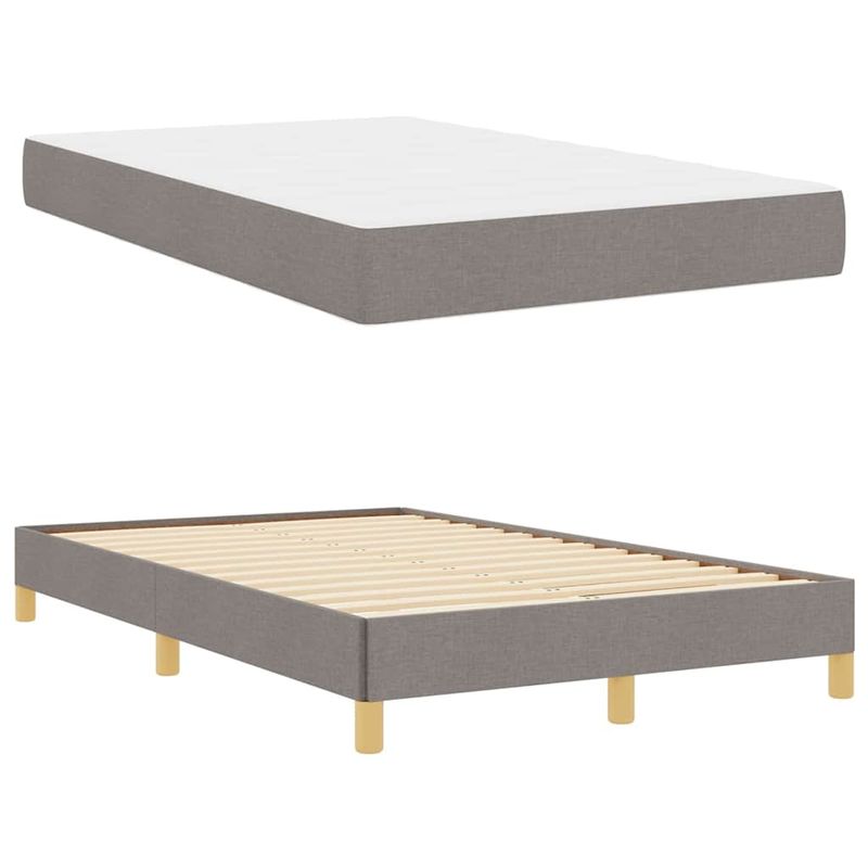 Casa si Gradina - Mobilier - Paturi si accesorii - Paturi - Pat cu arcuri Taupe, Maro 120 x 190 cm - Infinity.ro