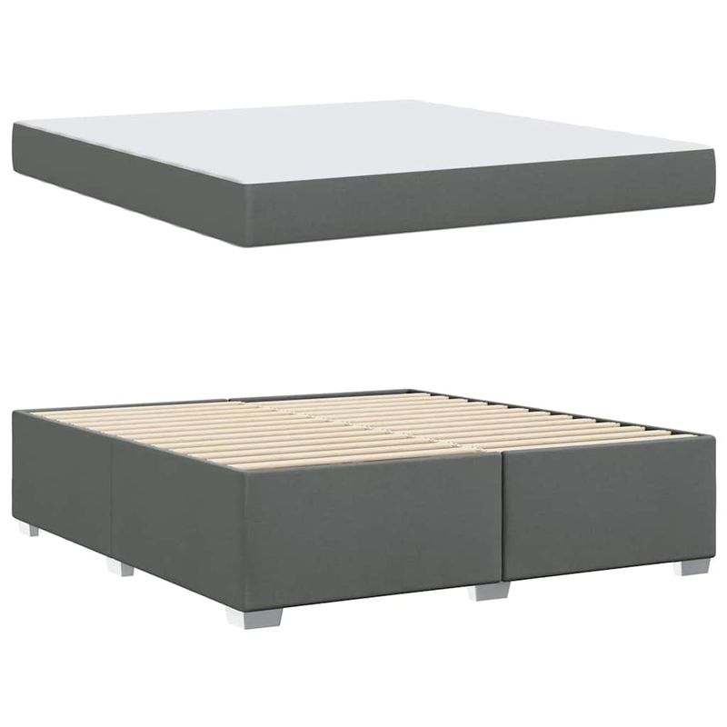 Casa si Gradina - Mobilier - Paturi si accesorii - Paturi - Cadru de pat Altele Gri inchis 180 x 200 cm tesatura - Infinity.ro