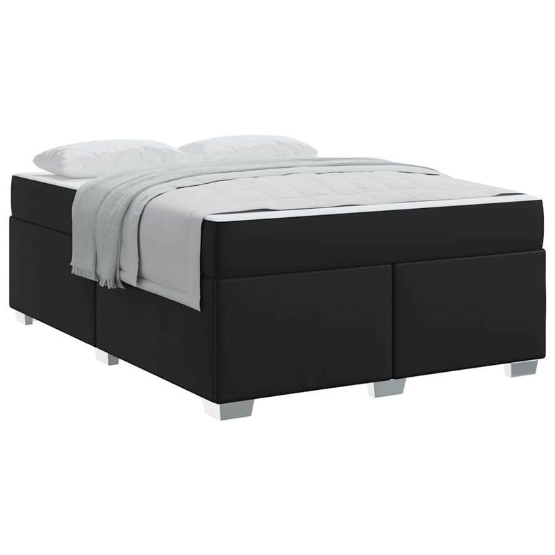 Casa si Gradina - Mobilier - Paturi si accesorii - Paturi - Cadru de pat Altele Negru 160 x 200 cm Piele artificiala - Infinity.ro