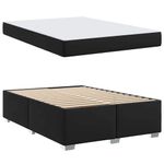 Casa si Gradina - Mobilier - Paturi si accesorii - Paturi - Cadru de pat Altele Negru 160 x 200 cm Piele artificiala - Infinity.ro