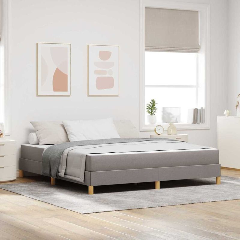 Casa si Gradina - Mobilier - Paturi si accesorii - Paturi - Pat cu arcuri Taupe, Maro 180 x 200 cm - Infinity.ro