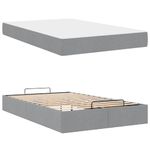 Casa si Gradina - Mobilier - Paturi si accesorii - Paturi - Cadru de pat Gri deschis 120 x 190 cm tesatura - Infinity.ro