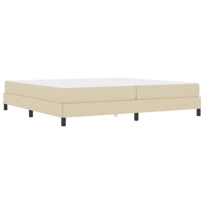 Casa si Gradina - Mobilier - Paturi si accesorii - Paturi - Pat cu arcuri Altele Crem 200 x 200 cm tesatura - Infinity.ro