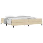 Casa si Gradina - Mobilier - Paturi si accesorii - Paturi - Pat cu arcuri Altele Crem 200 x 200 cm tesatura - Infinity.ro