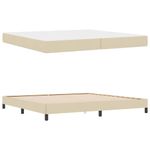 Casa si Gradina - Mobilier - Paturi si accesorii - Paturi - Pat cu arcuri Altele Crem 200 x 200 cm tesatura - Infinity.ro