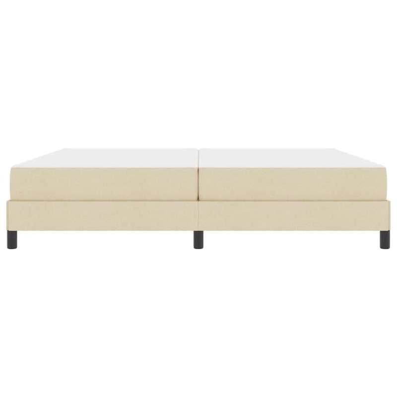 Casa si Gradina - Mobilier - Paturi si accesorii - Paturi - Pat cu arcuri Altele Crem 200 x 200 cm tesatura - Infinity.ro