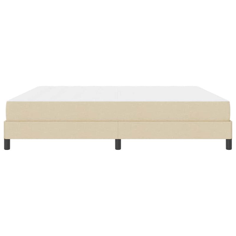 Casa si Gradina - Mobilier - Paturi si accesorii - Paturi - Pat cu arcuri Altele Crem 200 x 200 cm tesatura - Infinity.ro