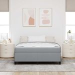 Casa si Gradina - Mobilier - Paturi si accesorii - Paturi - Pat cu arcuri Gri deschis, Negru 140 x 200 cm - Infinity.ro