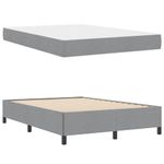 Casa si Gradina - Mobilier - Paturi si accesorii - Paturi - Pat cu arcuri Gri deschis, Negru 140 x 200 cm - Infinity.ro