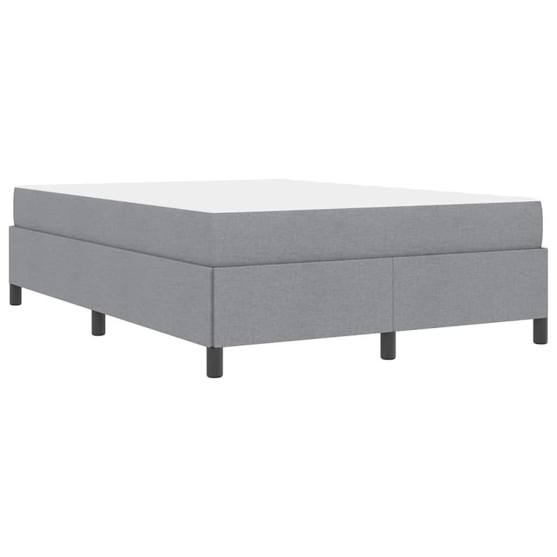 Casa si Gradina - Mobilier - Paturi si accesorii - Paturi - Pat cu arcuri Gri deschis, Negru 140 x 200 cm - Infinity.ro