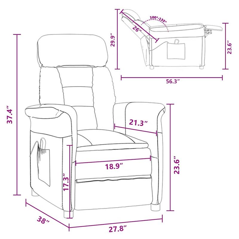 Ingrijire personala si Cosmetice - Sanatate si wellness - Articole wellness - Fotolii de masaj - Scaun de masaj, taupe, microfibra - Infinity.ro