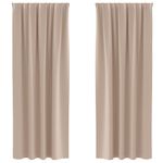 Casa si Gradina - Textile si covoare - Perdele si draperii - Perdele - Perdele cu perdele 2 pcs Gri taupe 225 x 140 cm Poliester - Infinity.ro
