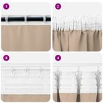 Casa si Gradina - Textile si covoare - Perdele si draperii - Perdele - Perdele cu perdele 2 pcs Gri taupe 225 x 140 cm Poliester - Infinity.ro